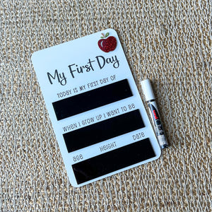 “My First Day” board